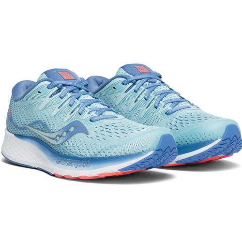 Saucony Ride ISO 2 Women's Running Wide D Blue, Coral S10515-1