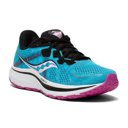 Saucony Omni 20 Women's Running Shoe Blue Blaze, Razzle S10681-30