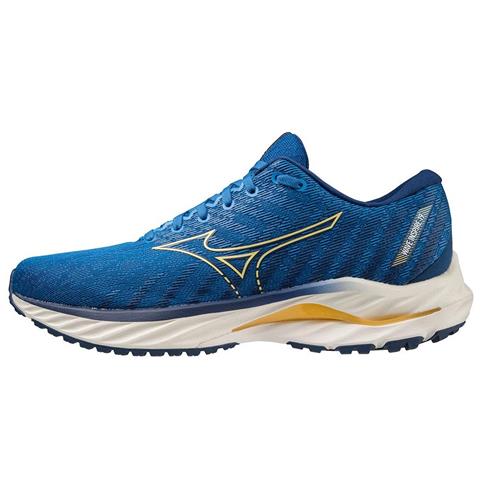 Mizuno Wave Inspire 19 Men's Running Shoe Snorkel Blue, Pale Marigold 411395.SK2B