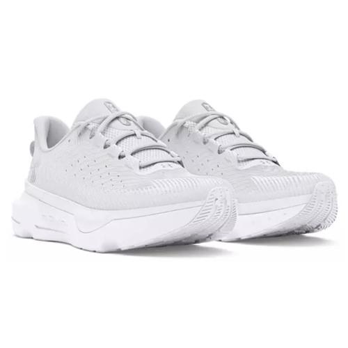 Under Armour Infinite Pro Women's Running Shoe in White/Distant Gray/Halo Gray 3027200-100