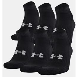 Under Armour Training Black Cotton No Show 6-Pack Socks 1346786-001